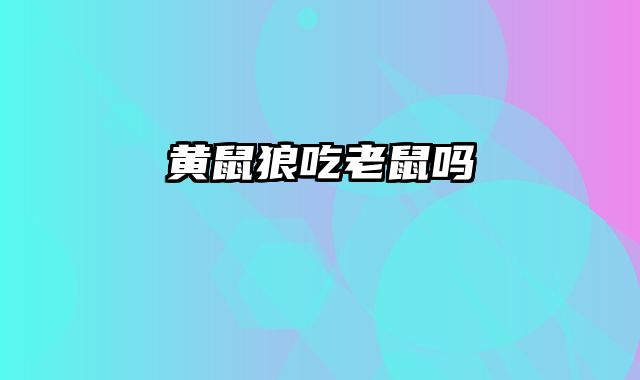 黄鼠狼吃老鼠吗