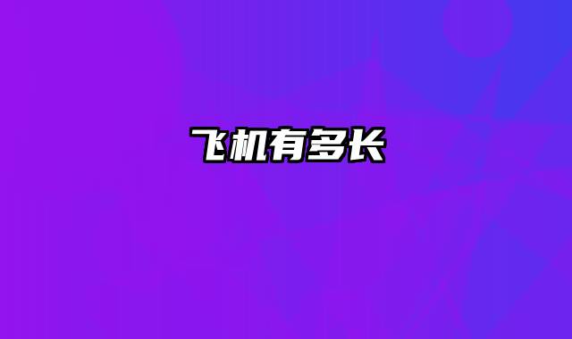 飞机有多长