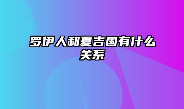 罗伊人和夏吉国有什么关系