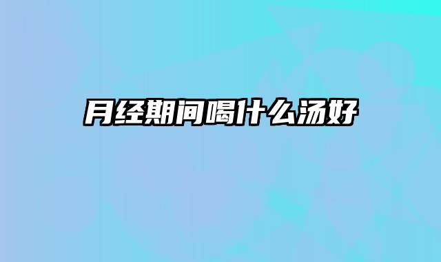 月经期间喝什么汤好