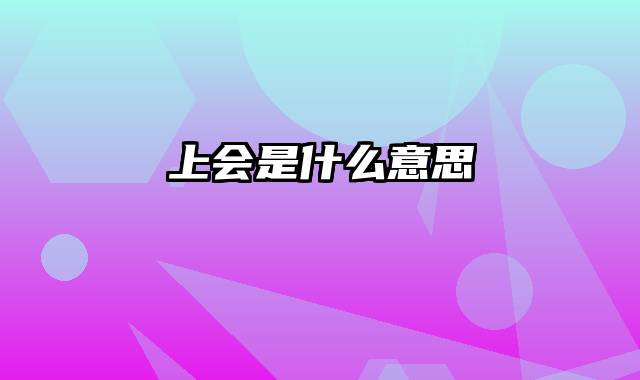 上会是什么意思