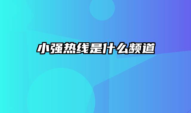 小强热线是什么频道