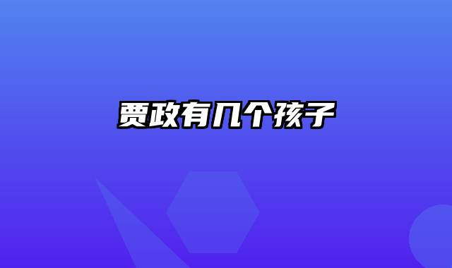 贾政有几个孩子