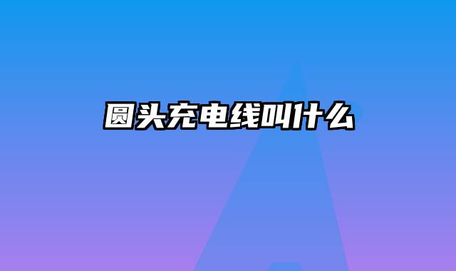 圆头充电线叫什么