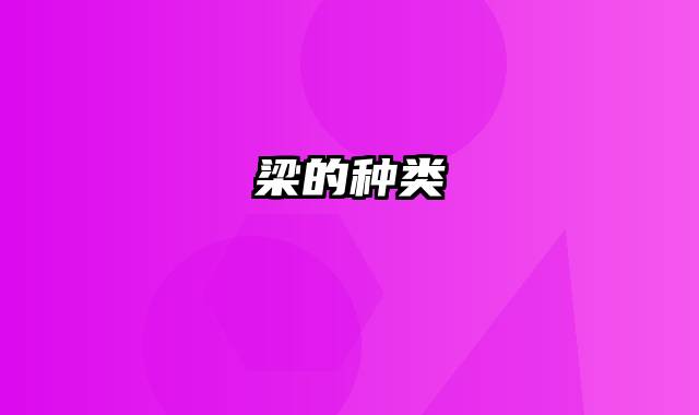 梁的种类