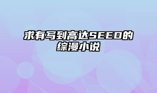 求有写到高达SEED的综漫小说