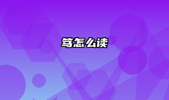 笃怎么读