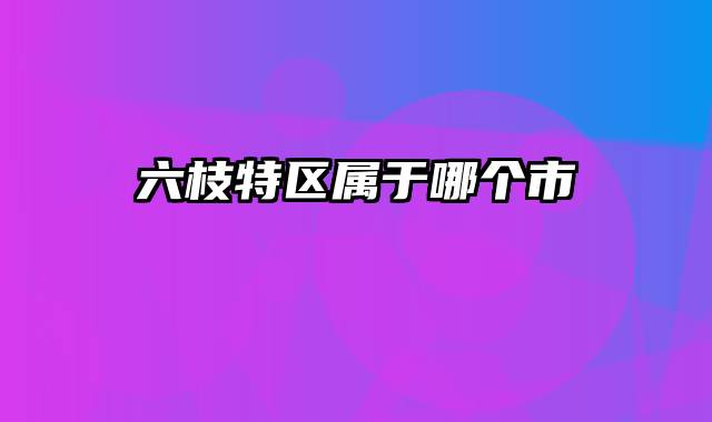 六枝特区属于哪个市