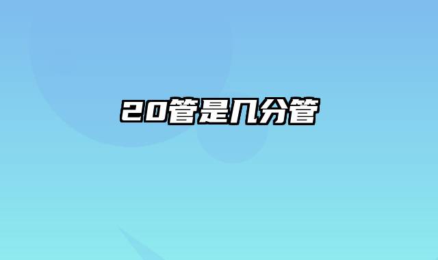 20管是几分管