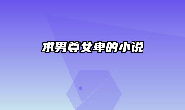求男尊女卑的小说