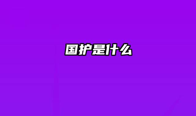 国护是什么