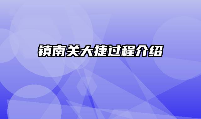 镇南关大捷过程介绍