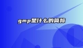 gmp是什么的简称