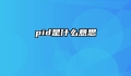pid是什么意思