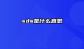 sds是什么意思