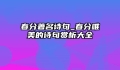 春分著名诗句_春分唯美的诗句赏析大全