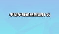 半明半昧的意思是什么