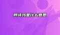 阿诗玛是什么意思