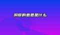 洞察的意思是什么
