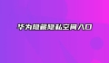 华为隐藏隐私空间入口