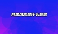 月黑风高是什么意思