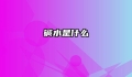 碱水是什么