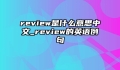 review是什么意思中文_review的英语例句