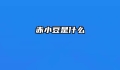 赤小豆是什么