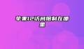 苹果12访问限制在哪里