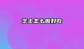 芝士怎么做好吃