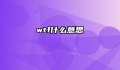 wtf什么意思