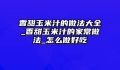 香甜玉米汁的做法大全_香甜玉米汁的家常做法_怎么做好吃