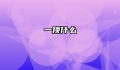 一顶什么