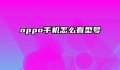 oppo手机怎么看型号