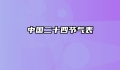 中国二十四节气表