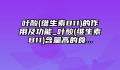 叶酸(维生素B11)的作用及功能_叶酸(维生素B11)含量高的食...