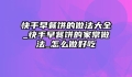 快手早餐饼的做法大全_快手早餐饼的家常做法_怎么做好吃