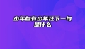 少年自有少年狂下一句是什么