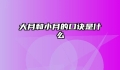 大月和小月的口诀是什么