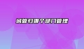 城管归哪个部门管理