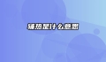 辅热是什么意思