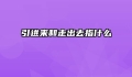 引进来和走出去指什么