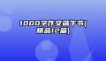 1000字作文端午节(精品12篇)