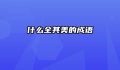 什么全其美的成语