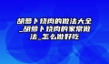 胡萝卜烧肉的做法大全_胡萝卜烧肉的家常做法_怎么做好吃