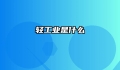 轻工业是什么