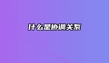 什么是协调关系