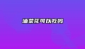 油菜花可以吃吗
