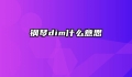 钢琴dim什么意思