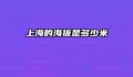 上海的海拔是多少米